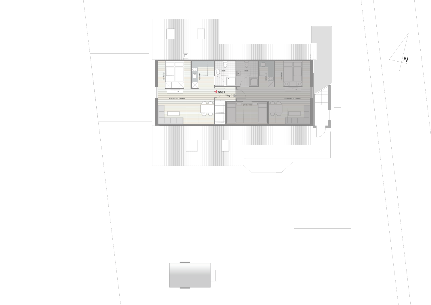 Grundriss - Dachgeschoss Wohnung 6